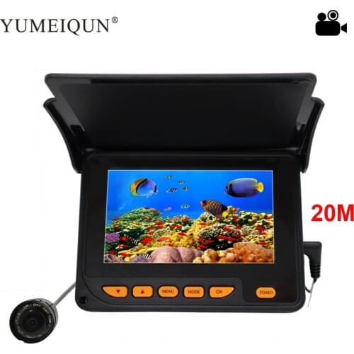 20M Fish Finder Underwater Fishing Camera with 4.3 inch Monitor 8PCS infrared LED Night Vision Camera