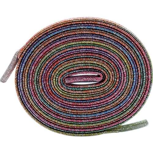 Coolstring 6MM Rainbow Lace With Elastic Ropes Adjustable Canvas Lacet Easy Tie Male Female Fashion Street Sneaker Scalable Cord