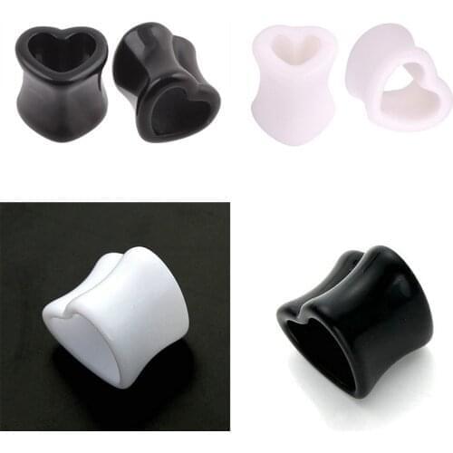 Heart-shaped Ear Hole Dilator Expansion Device Stretch Hollow Ear Plugs Body Piercing Ear Defender Jewelry