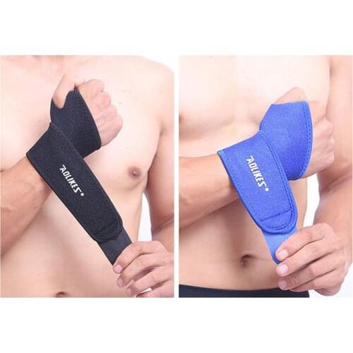 Sport Gym Weightlifting Wristband Adjustable Elastic Bracer Body Building Training Thumb Wrap Wrist Protector For Men Women