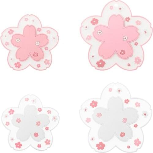 Sakura PVC Coffee Cup Coaster Mat Anti Slip Bowl Pad Heat Resistant Hot Pot Holder for Countertop Kitchen