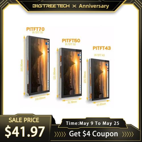 BIGTREETECH BTT PI TFT50V2.0 TFT43 TFT70 Raspberry Pi LCD Touch Screen DSI Display For Raspberry Pi 3B/3B+/4 3D Printer Parts