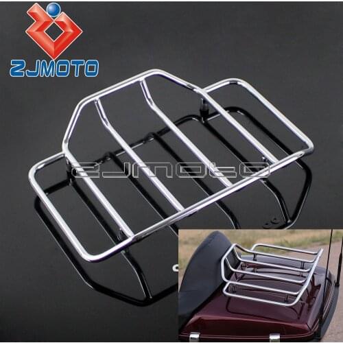 Steel Chrome Motorcycle Pack Luggage Top Rack For Harley Touring Tour Pak Chopped Tour Pak Razor Tour Pak Rack OEM# 53665-87