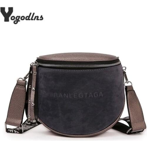 Womens Fashion Small Messenger Bags Lady Shouder Bag Bucket Bags Crossbody Tote Bag Females Handbag Semicircle Saddle