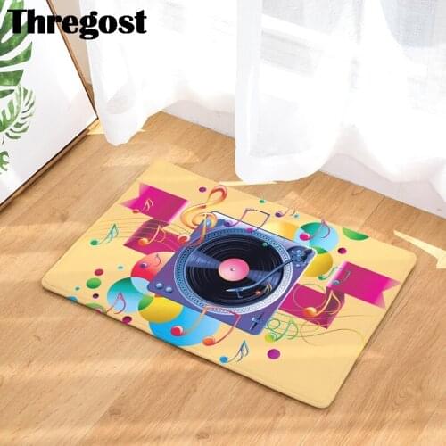 Thregost 3D Camera Printed Welcome Door Mat Office Chair Rugs Yoga Carpet for Exercise Kitchen Home Entrance Anti-Slip