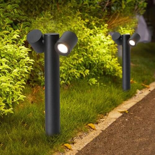 Thrisdar 18W GU10 Adjustable Outdoor Garden Pahway Light Outdoor Landscape LED Spotlight Road Path Lawn Post Pillar Light