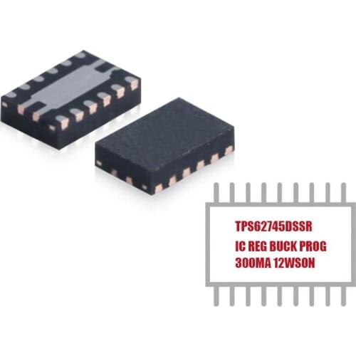 TPS62745DSSR 1 PCS Buck Switching Regulator IC Positive Programmable 1.8V 1 Output 300mA 12-WFDFN Exposed Pad in Stock
