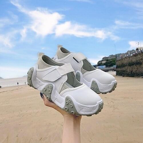 All-Match Shallow-Mouth Thick-Soled Increased Velcro Ladies Single Shoes Spring And Summer New Fashion Casual Sports Shoes
