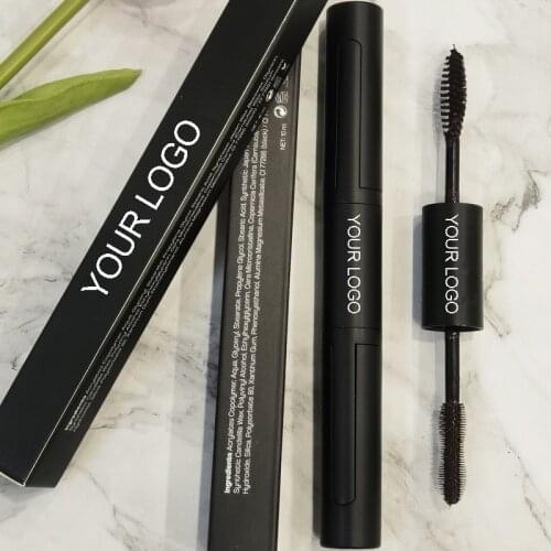 50pcs Custom Logo Double Head Waterproof Mascara Thick Pull Long Curl Eyelashes Liquid Not Easy Dizzy Dye Eye Lashes Waterproof