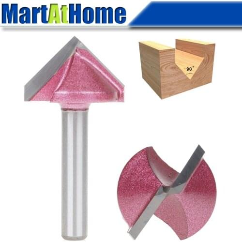 Tungsten Steel CNC Router Engraving 3D V Bits Shank 1/4 inch 6mm Blade Diameter 22 mm 60 Degree V Groove for Engraving Acrylic