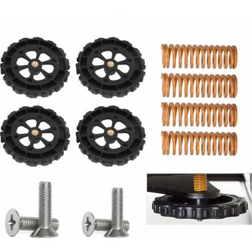 Creality 3D Printer Replacment Parts / 4PCS Upgraded Leveling Nut + 4PCS Hot Bed Spring + 4PCS M4X30 Screws for Ender 3 / Ender