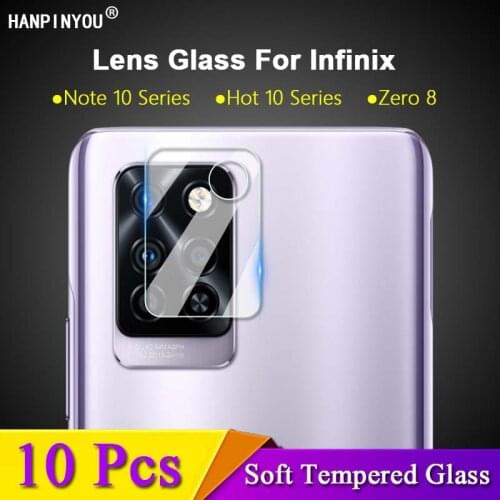 10Pcs For Infinix Note 10 Pro Zero 8 8i Hot 10 Lite 10T Smart 5 Clear Back Camera Lens Protector Cover Soft Tempered Glass Film