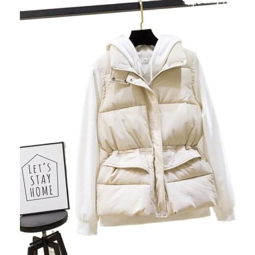 New Autumn Vest Chalecos Para Mujer Winter Vest Women Short Vest New Korean Stand Collar Down Cotton Waistcoat Female