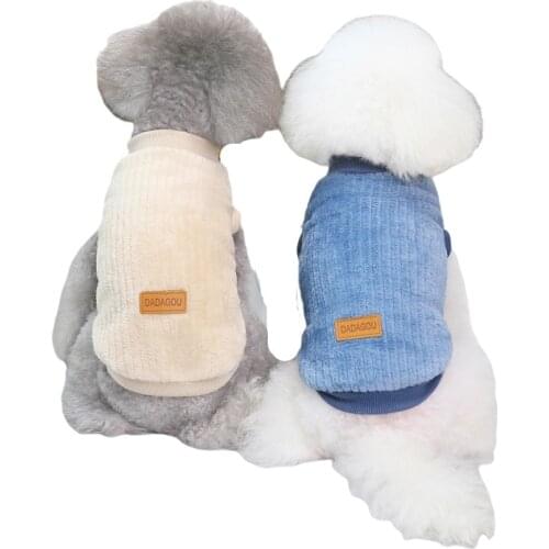 2021 Winter Dog Clothes Hoodies Puppy Cat Small Dog Coat Outfit Garment Doggie Yorkshire Poodle Bichon Pomeranian Clothing Vest