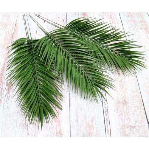 1 Pcs Artificial Plastic Tropical Palm Tree Leaves Madagascar Palm Home Garden Photography Decoration Accessories 52cm
