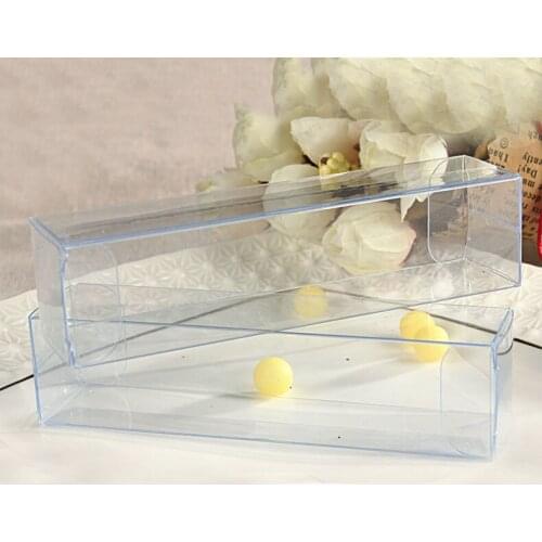 20pcs 2.3*2.3*9.5cm Wedding PVC Box Clear Gift Craft Cosmetic Display Box Small Jewelry Packing Holder Transparent Plastic Box