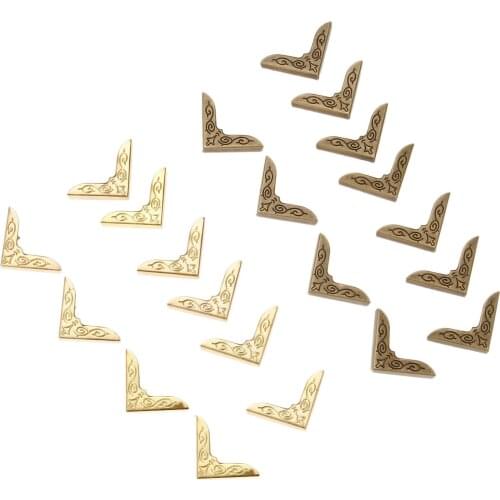 20Pcs Vintage Book Scrapbooking Albums Menus Folders Collar Corner Protectors Decorative Bracket For Furniture Hardware