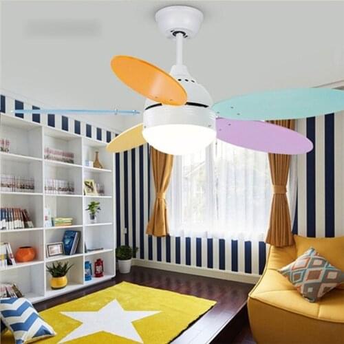 42 inch childrens led ceiling fan lamps with lights remote control ventilator lamp bedroom decor modern fans Reversible ceeling
