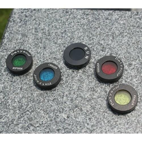 5PCS Datyson 0.965 Inch Black Red Yellow Green Blue Astronomical Telescope Accessories Sun / Moon / Nebula Filter