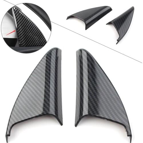 ABS Car A Pillar Decoration Trim Triangle Frame Cover For 2019 Mercedes Benz W177 A-Class A200 A220 A250 Carbon Fiber Styling