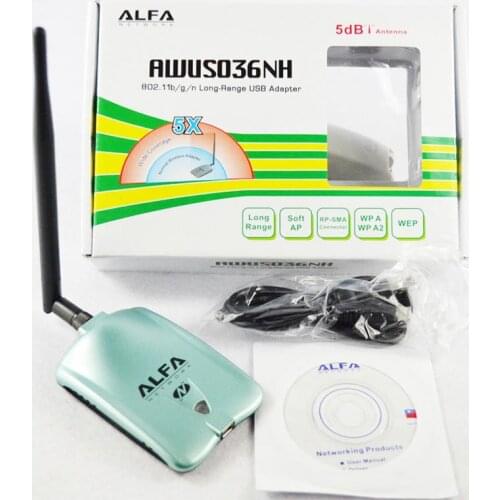 AWUS036NH Kali Network Card Cdlinux Ubuntu Drive-free USB Wireless Penetration Network Card