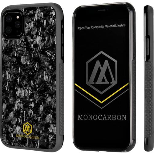 MONOCARBON Forged Carbon Fiber Case for iPhone 11 Pro 5.8'' 11 6.1'' 11 Pro Max 6.5'' - Non Slip Carbon Fibre Case Cover