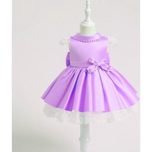 Girls Princess Beaded Baby Flower Wedding Christmas Party Tutu Dress Teenager Children Kids Elegant Dresses Vestidos for 0-3 Age