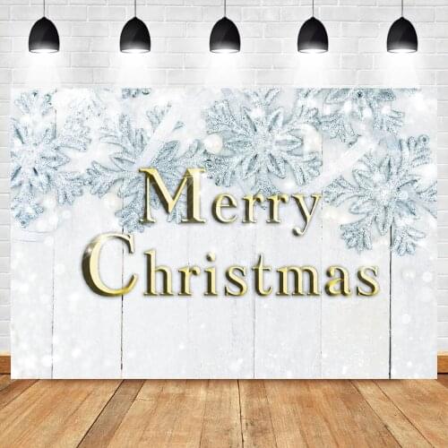 Laeacco Merry Christmas Wooden Boards Texture Background For Photograph Snowflake Child Portrait Photocall Backdrop Photo Studio