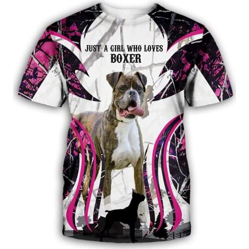 Boxer 3D All Over Printed t shirts women men Summer Funny Dog Tees Short Sleeve T-shirts Cosplay Costumes
