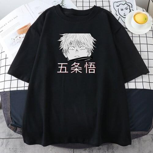 Japan Satoru Gojo Cool Comics T Shirts Girls 2021 Summer Soft Casual T-Shirt Korean Style New Tees Ins Fashion Women Tshirts