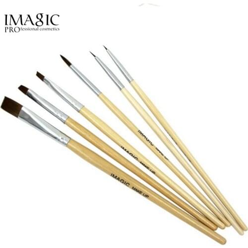 IMAGIC Body Painting Makeup Brushes Painting Face For Fluorescent Body Paint Brush 6Pcs Set Wooden Halloween Cosmetics Art Kits