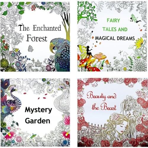 24pages 25cm Mandalas Flower English Edition Coloring Book For Kids Adult Relieve Painting Diy Toys School Craft Art Drawing