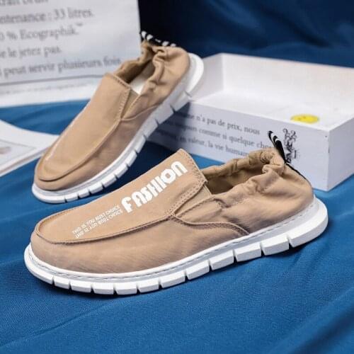 Vulcanized shoes Sneakers Mens Shoes Sneakers Summer Ultra Breathable Fashion Casual Shoes Breathable One foot lazy shoes D1-32