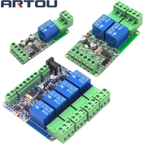 Modbus-Rtu 1/2/4 Channel 12V Relay Module Switch Input / Output RS485 / TTL Communication