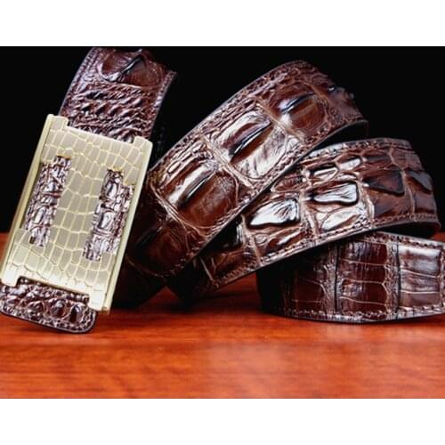 Mens Alligator Leather Belt Women Fashion High Quality Leisure Trend Smooth Buckle Business Belt Luxury New Designer Straps