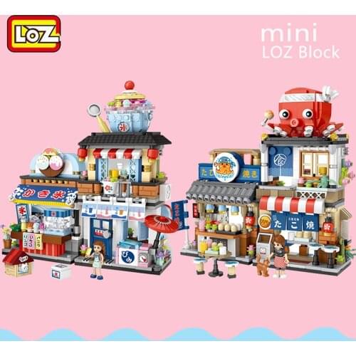 New LOZ Diamond Mini Blocks city street view Toys Plastic Assembly Blocks Children Toy Educational Architecture Mode 1218 1219