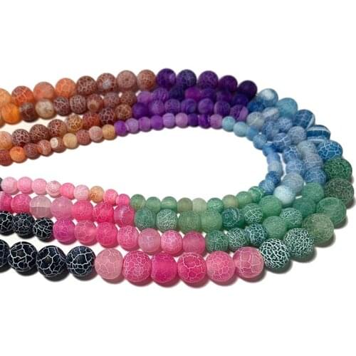Wholesale Seven Colors Weathering Agates 7 Chakras Round Natural Stone Beads For Jewelry Making Diy Bracelet Handmade 6/8/10MM