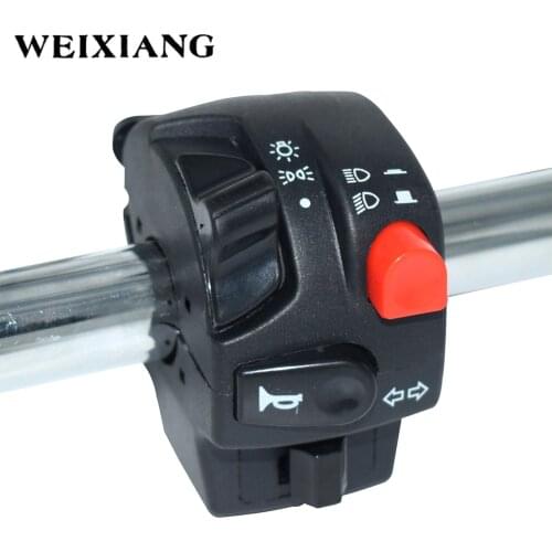 7/8" Motorcycle Handlebar Switch Assembly Engine Electric Start Kill Horn Beam Headlight Fog Light Push Button Switch For BMW GS
