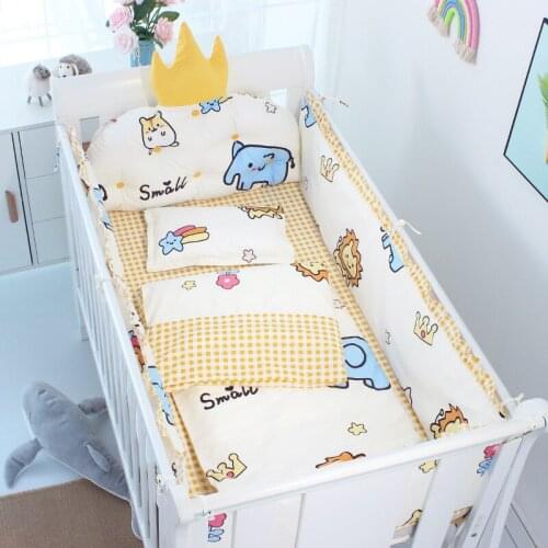 Bed Sheet Baby Cot Bumper Cotton Pineapple Print Newborn Infant Baby Crib Bed Bedding Set ChildRoom Decoration