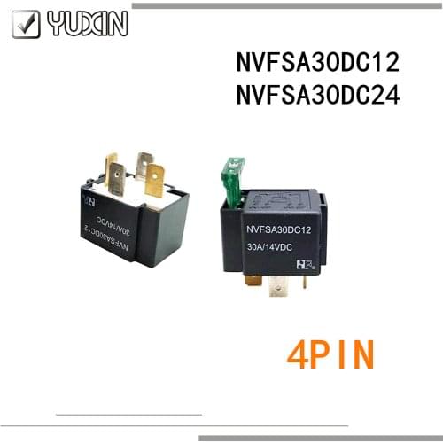 FORWARD relays NVFSA30DC12 NVFSA30DC24 top grade quality 30A auto relay with fuse, coil voltage 12VDC 24VDC relais 4PIN