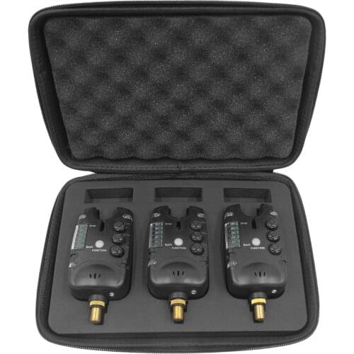 Lixada Fishing Bite Alarm with Storage Case Adjustable Tone Volume Sensitivity Sound LED Alert Fishing Alarm Kit Fishing Swinger