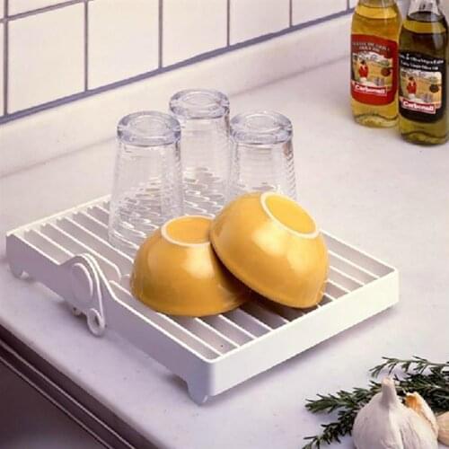 Foldable Dish Rack Stand Holder Bowl Plate Organizer Tray Tableware Storage Kitchen Drying Rack Dish Drainer Drip Shelf Tools