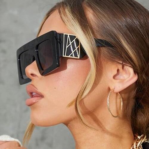 Oversized Square Sunglasses for Women Vintage Brand Designer Gradient lens Big frame Luxury sun glasses ladies glasses UV400