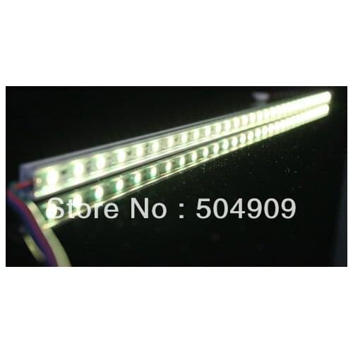 Lot=5x 50cm 30-LED SMD 5050 Strip Grill Lights Bar Groove Hard Rigid Waterproof IP65 DC 12V Warm White