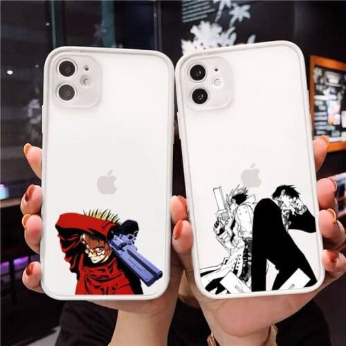 TriGun Stampede Wolfwood Phone Case For iPhone 12 11 Mini Pro XR XS Max 7 8 Plus X Matte transparent White Cover