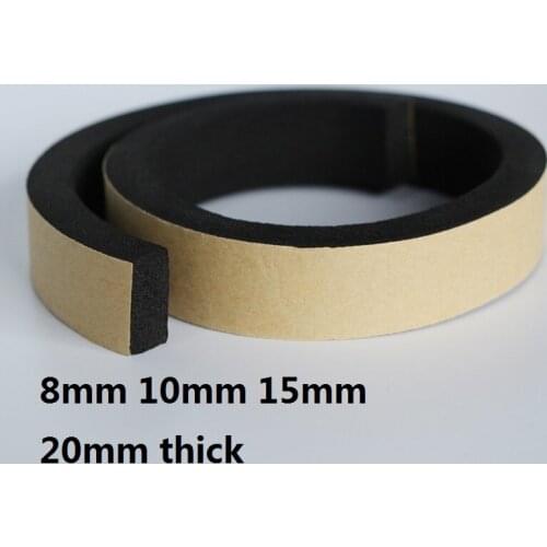 8mm 10mm 15mm 20mm Sponge EPDM Sealing strip Article sponge bar With glue Self-adhesive rubber sealing strip electric cabinet