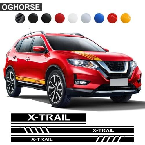 Racing Sport Car Hood Decal Body Kit Graphics Vinyl Side Stripes Skirt Sticker for Nissan X-Trail T30 T31 T32 T33