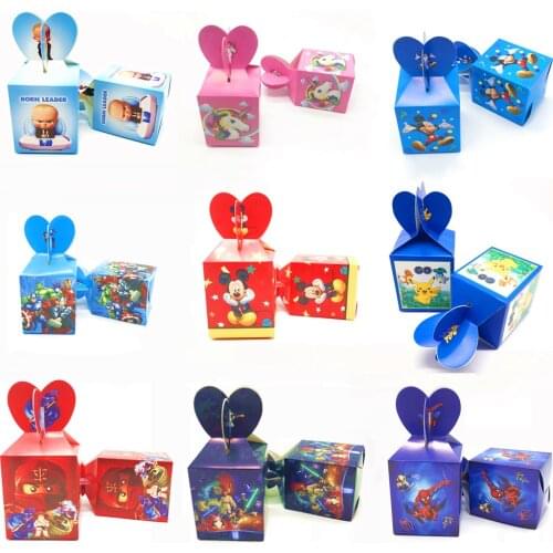 High Quality Popcorn Boxes Stiff Paper Party Pop Corn Snacks Candy Favor Bags Kids Birthday Decor Birthday Movie Party Tableware