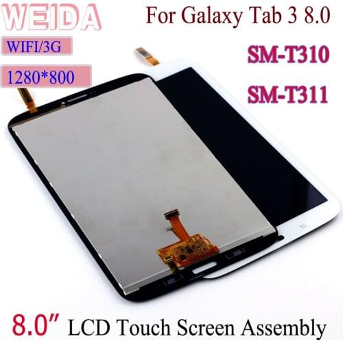 Weida 8" LCD replacement for Samsung Galaxy Tab 3 8.0 SM-T310, SM-T311 LCD touch screen display, T310 wifi/t311 3g mount