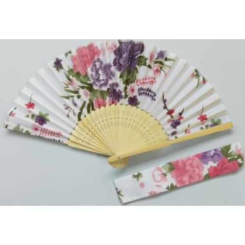 Estilo japonés ventilador de mano decorativo Floral plegable ventilador de mano impresiones de bambú ventilador Vintage Retro ba